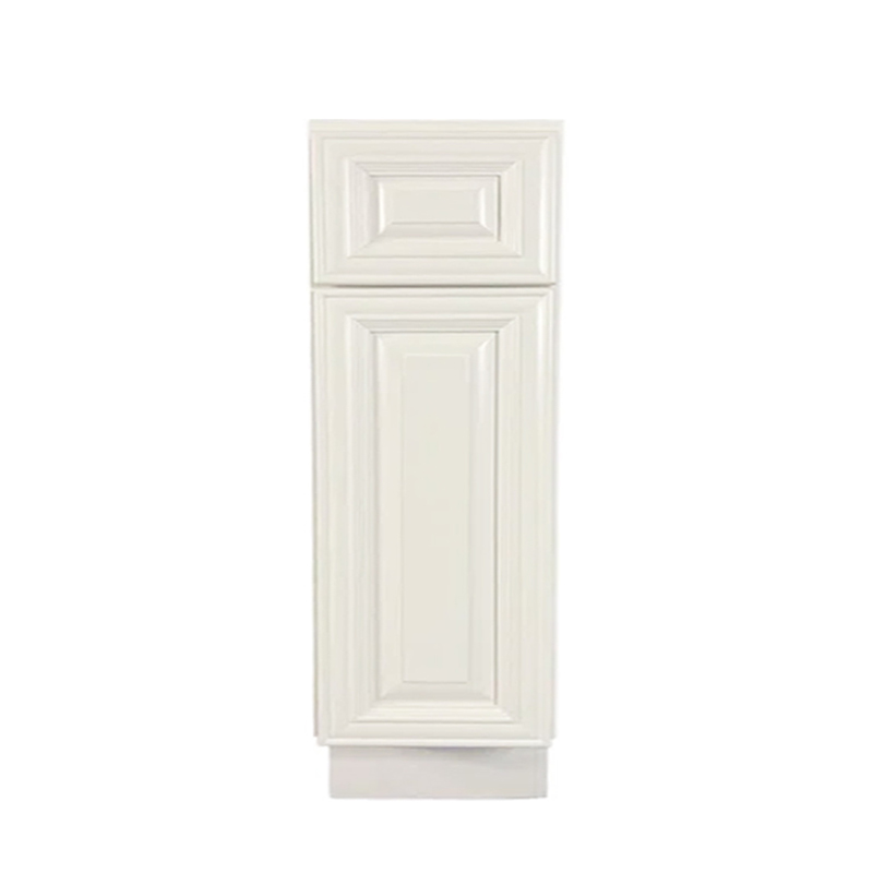 Pearl White Raised Panel Kitchen Base Cabinet