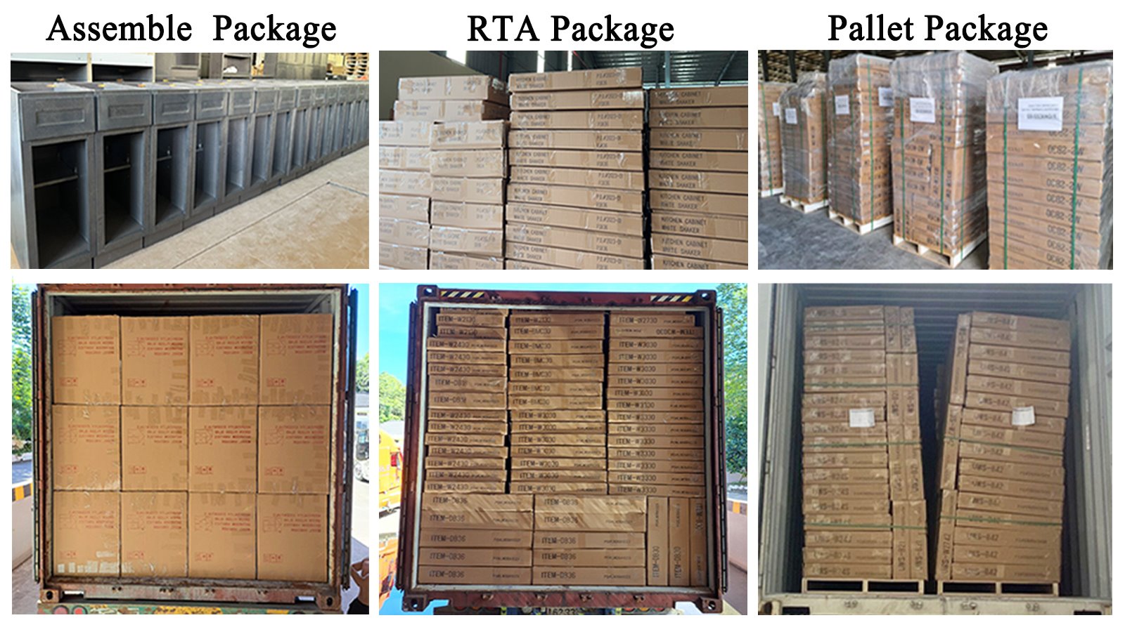 What Is Assemble/RTA/Knock Down/Pallet Packing In The Cabinet Factory?
