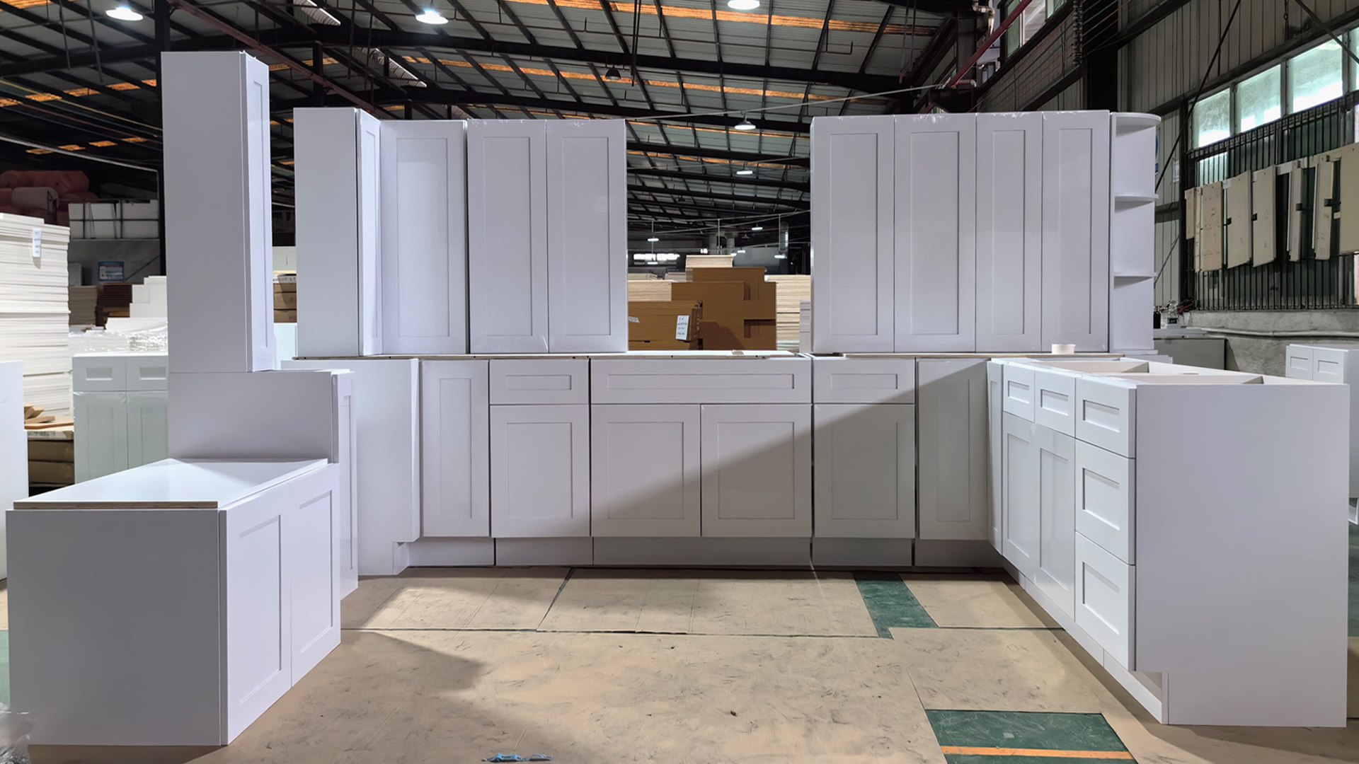 Austin 30 Sets White Shaker Kitchen Cabinets For Apartment