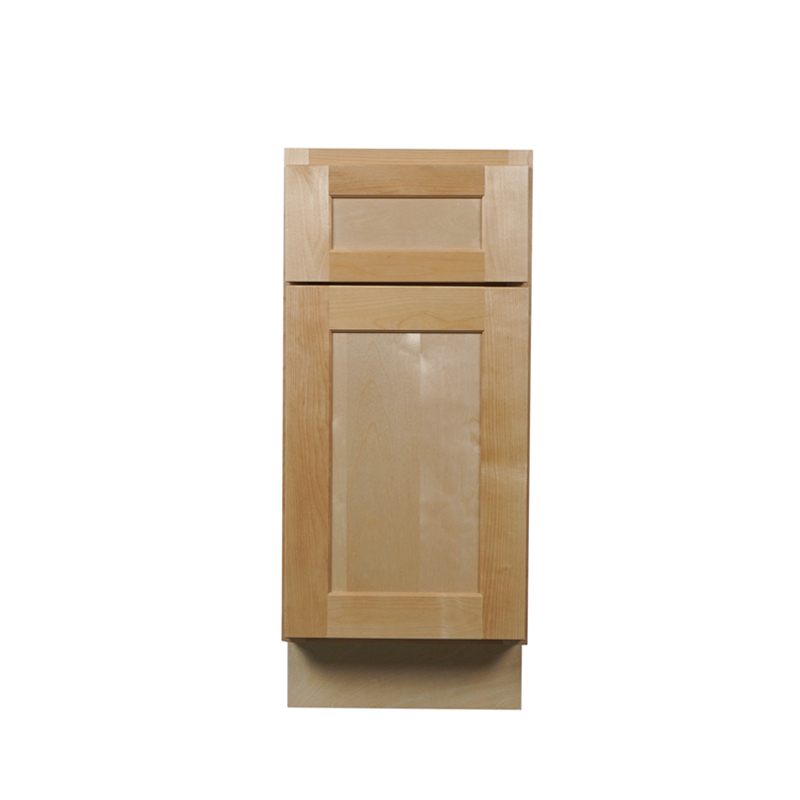 Natural Finish Shaker Wood Base Cabinet