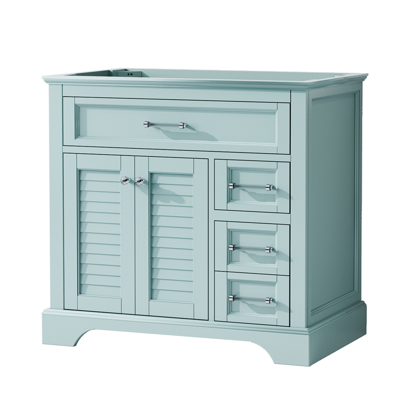 Lorina Green Step Shaker Wood Bathroom Vanity