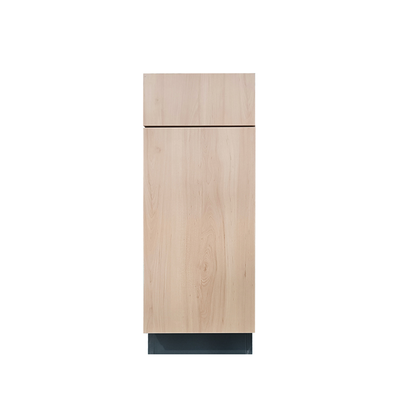 Frameless Oak Wood Grain Modern Melamine Base Cabinet