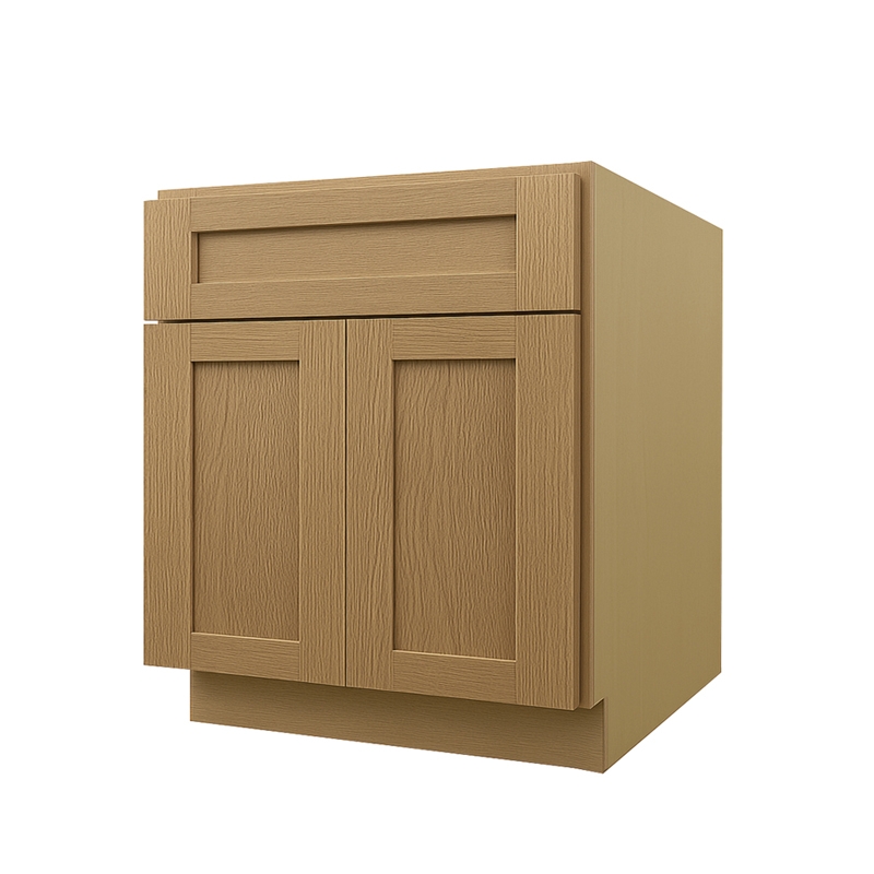 V2421-V3621 White Oak Natural Finish Bathroom Vanity Sink Base Cabinet