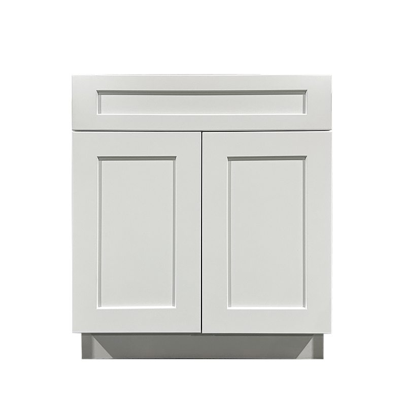 Frameless B30 White Shaker Kitchen Cabinet-2 Doors & 1 Drawer