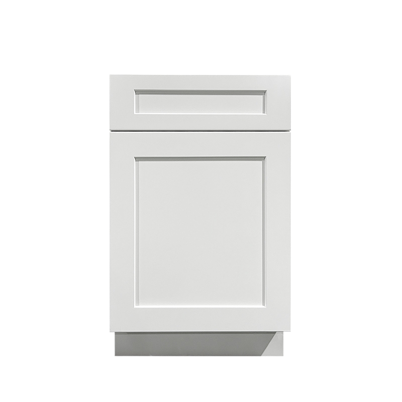 Frameless B21 White Shaker Kitchen Cabinet-1 Door & 1 Drawer