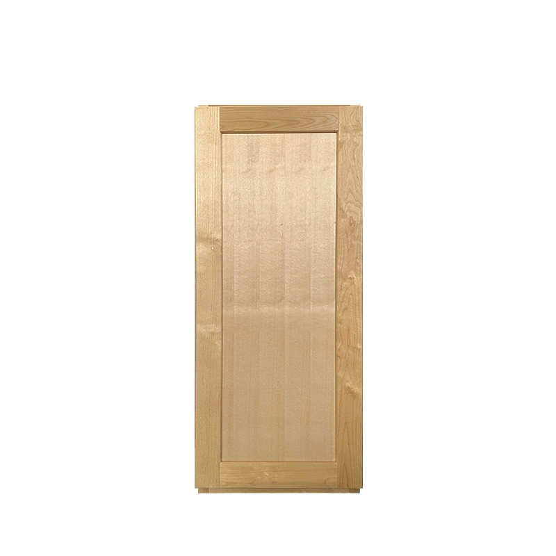 Natural Birch Wood Single Door Kitchen Wall Cabinet