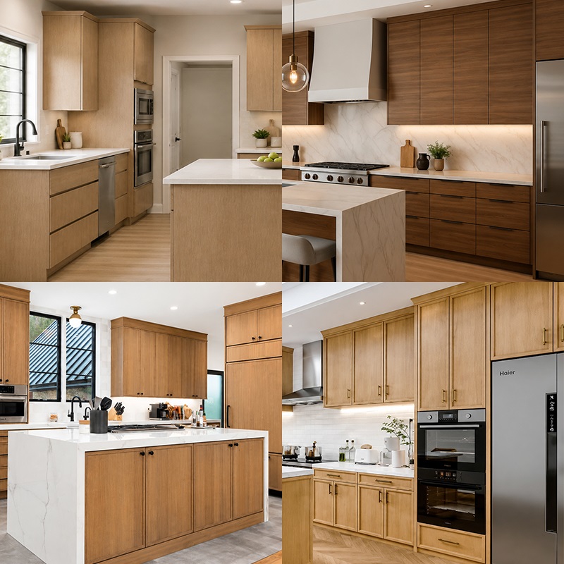 Custom Flat Panel Kitchen Cabinets